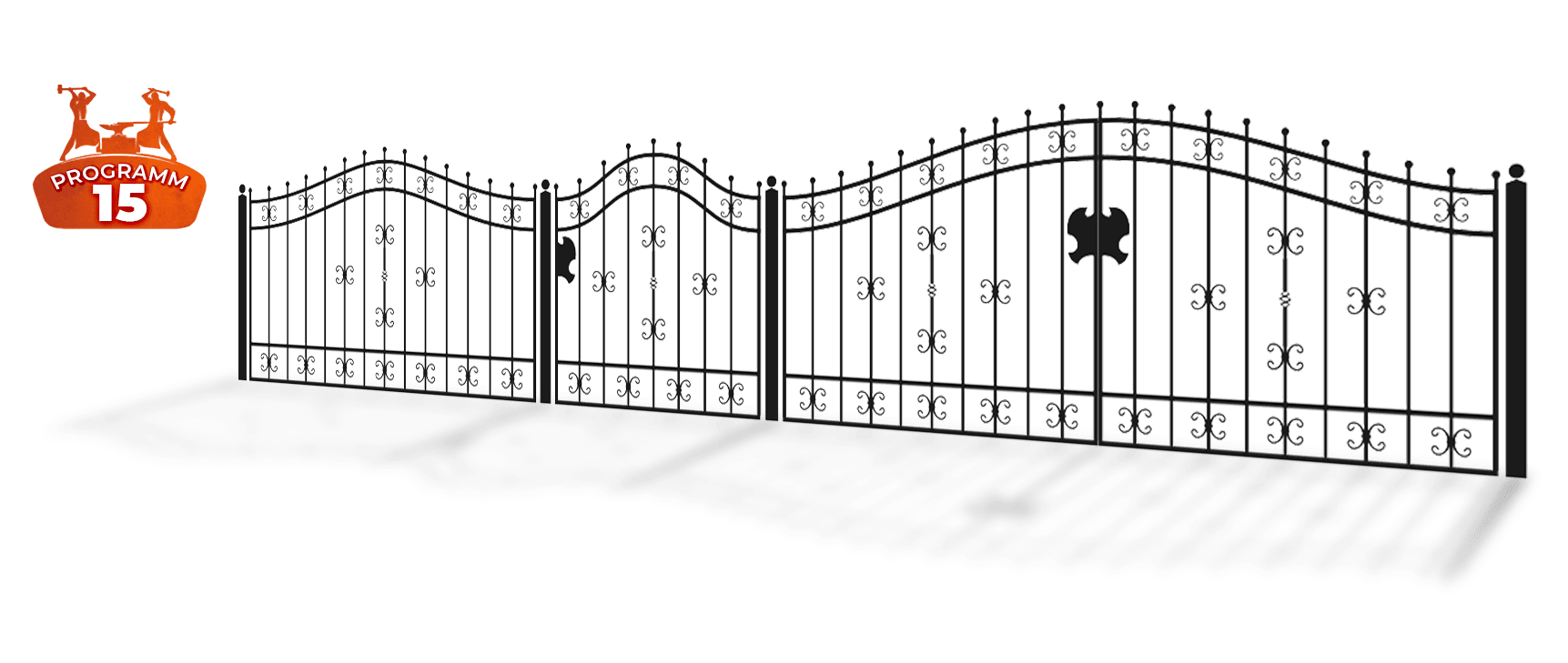 traditioneller schmiedeeisen zaun