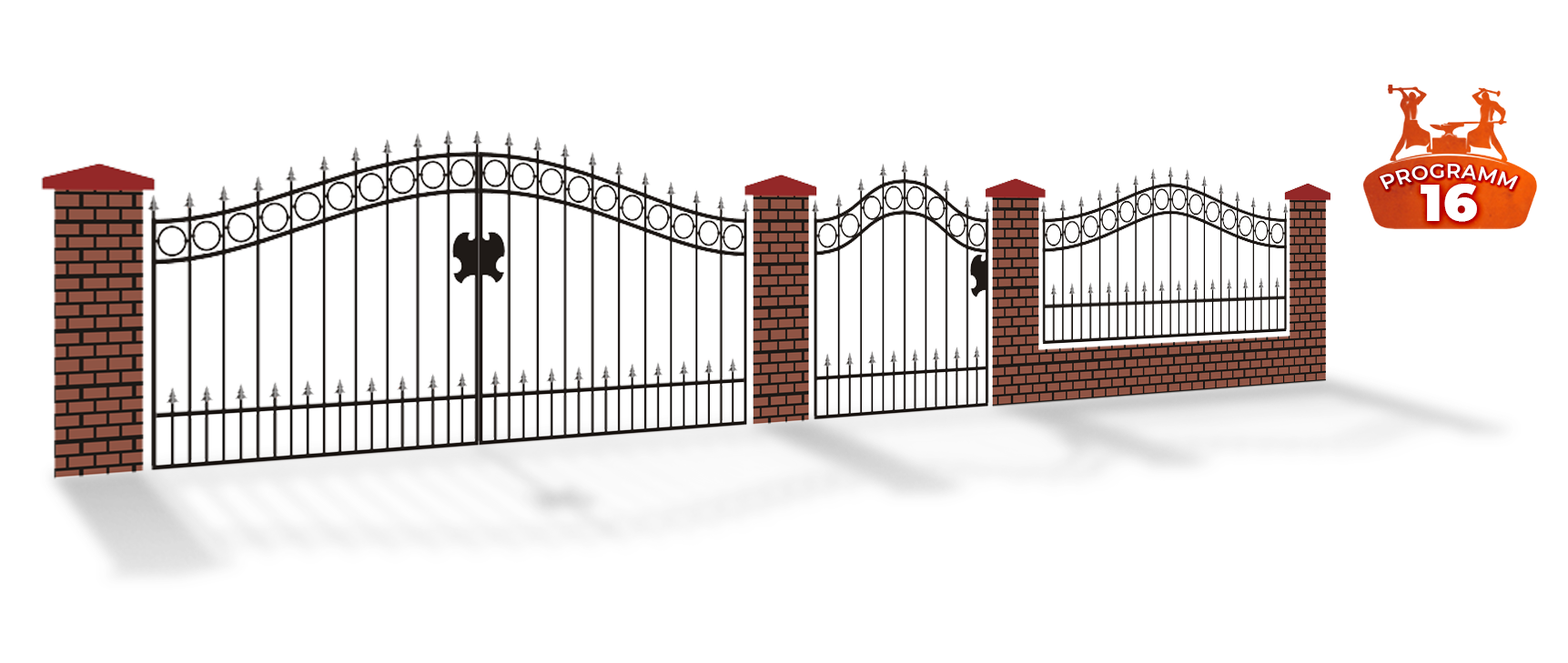 klassischer metallzaun