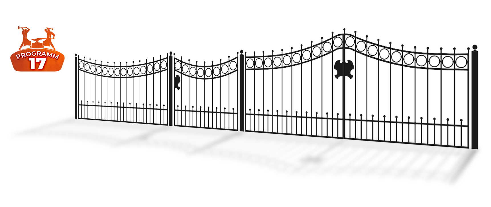 klassischer schmiedeeisen zaun